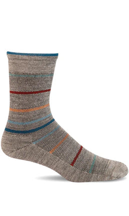 Sockwell Men's Herringbone Stripe | Essential Comfort Socks - Light Grey
