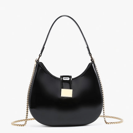 JEN & CO Malta High Gloss Shoulder Bag