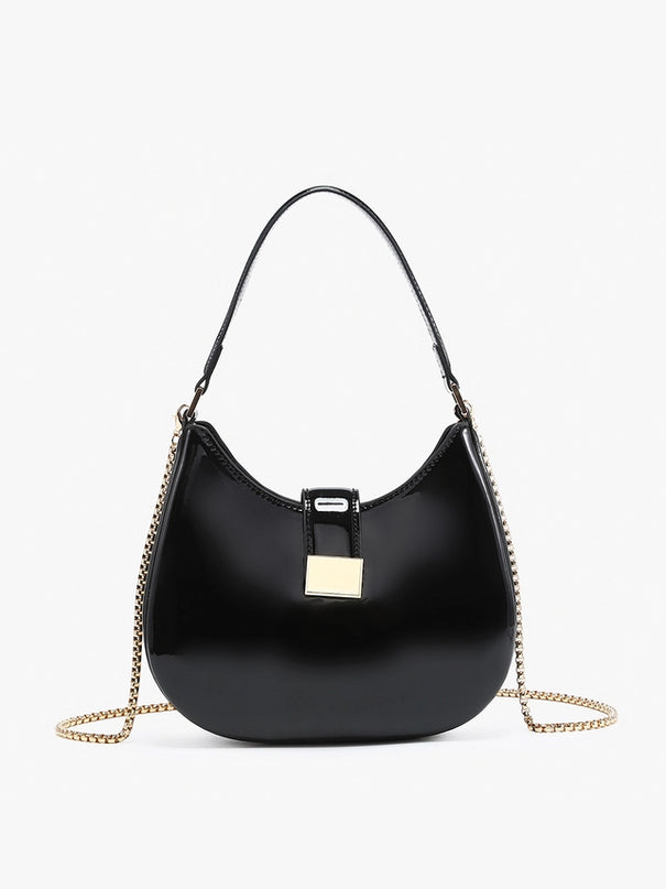 JEN & CO Malta High Gloss Shoulder Bag