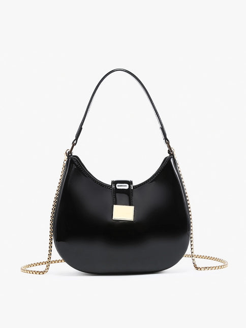 JEN & CO Malta High Gloss Shoulder Bag