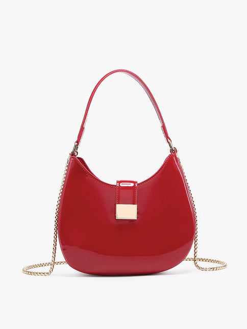 JEN & CO Malta High Gloss Shoulder Bag
