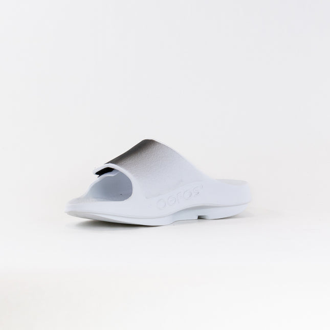 OOFOS OOahh Sport Flex Slide (Unisex) - White/Black
