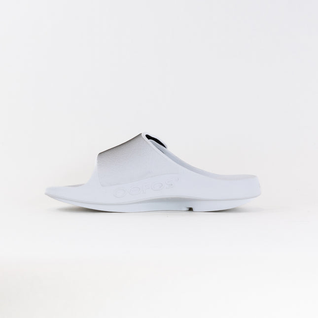 OOFOS OOahh Sport Flex Slide (Unisex) - White/Black