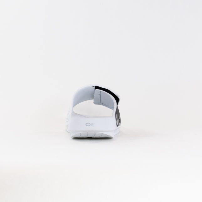 OOFOS OOahh Sport Flex Slide (Unisex) - White/Black