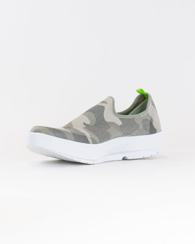 OOFOS OOmg Eezee Low Shoe (Women's) - White/Green Camo