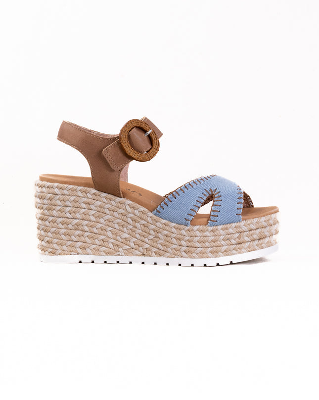 Naot Majorca (Women's) - Latte Brown Leather W/ Denim