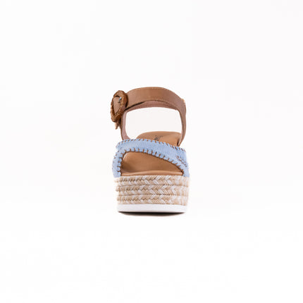 Naot Majorca (Women's) - Latte Brown Leather W/ Denim