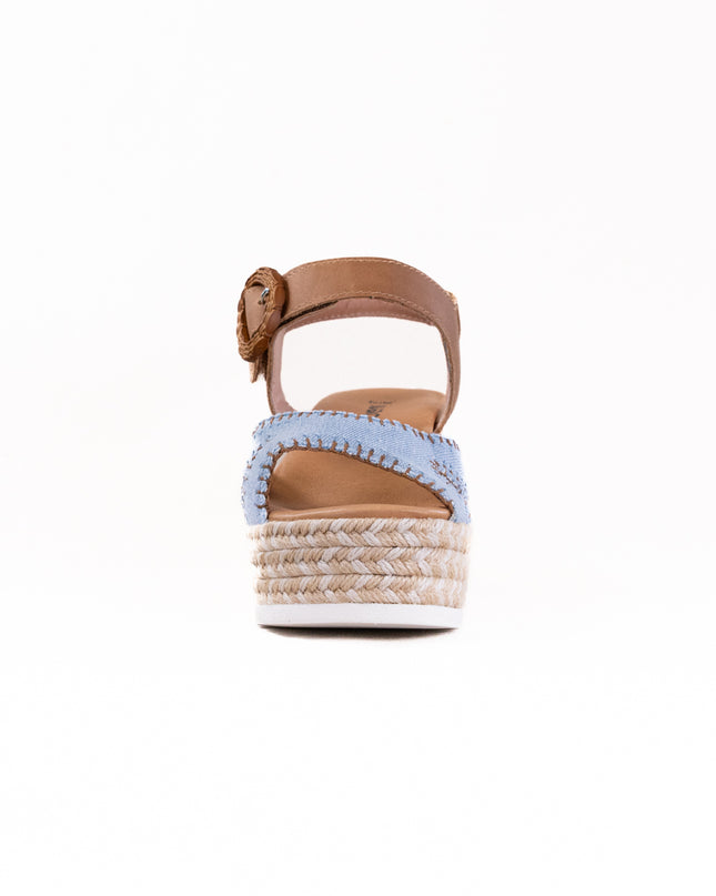 Naot Majorca (Women's) - Latte Brown Leather W/ Denim