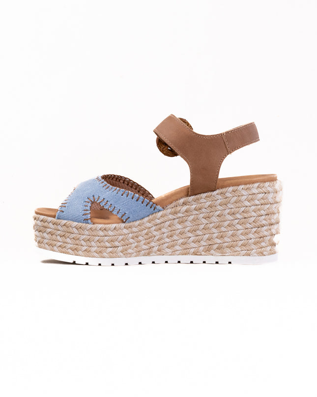 Naot Majorca (Women's) - Latte Brown Leather W/ Denim