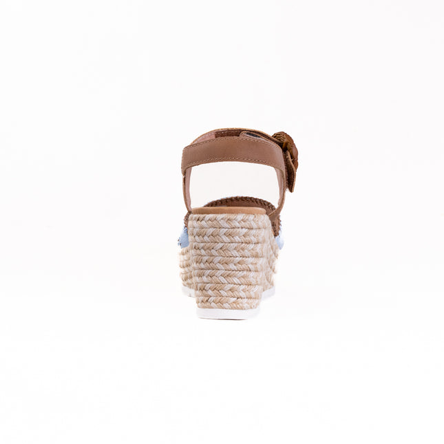 Naot Majorca (Women's) - Latte Brown Leather W/ Denim