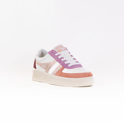 Gola Classics Grandslam Quadrant Sneakers (Women's) - White/Terracotta/Rose Gold/Red Ochre