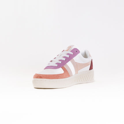 Gola Classics Grandslam Quadrant Sneakers (Women's) - White/Terracotta/Rose Gold/Red Ochre
