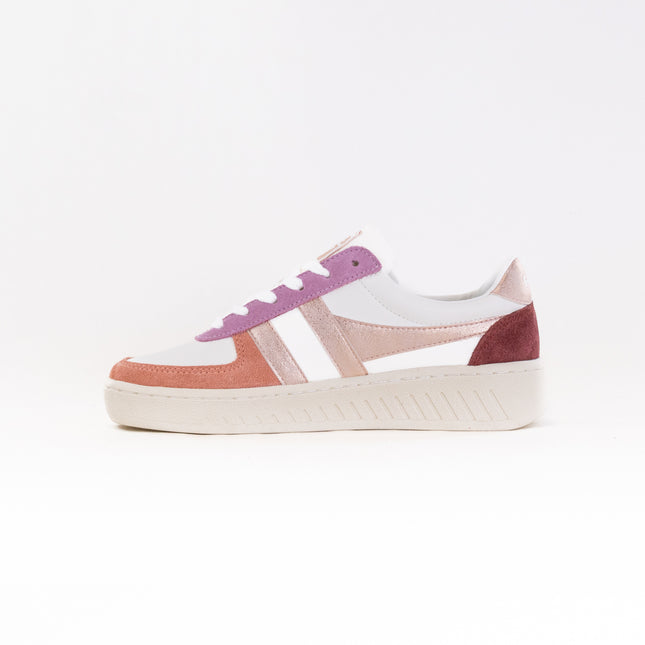 Gola Classics Grandslam Quadrant Sneakers (Women's) - White/Terracotta/Rose Gold/Red Ochre