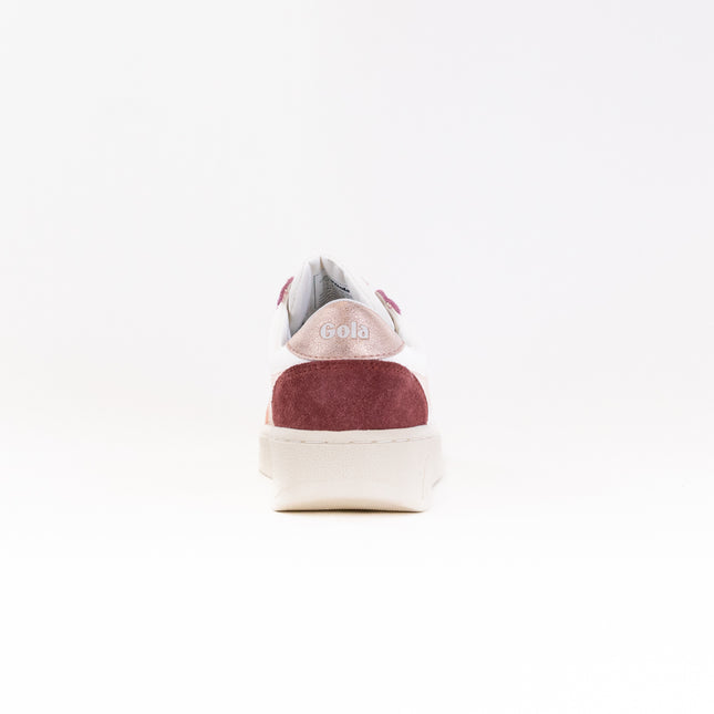 Gola Classics Grandslam Quadrant Sneakers (Women's) - White/Terracotta/Rose Gold/Red Ochre