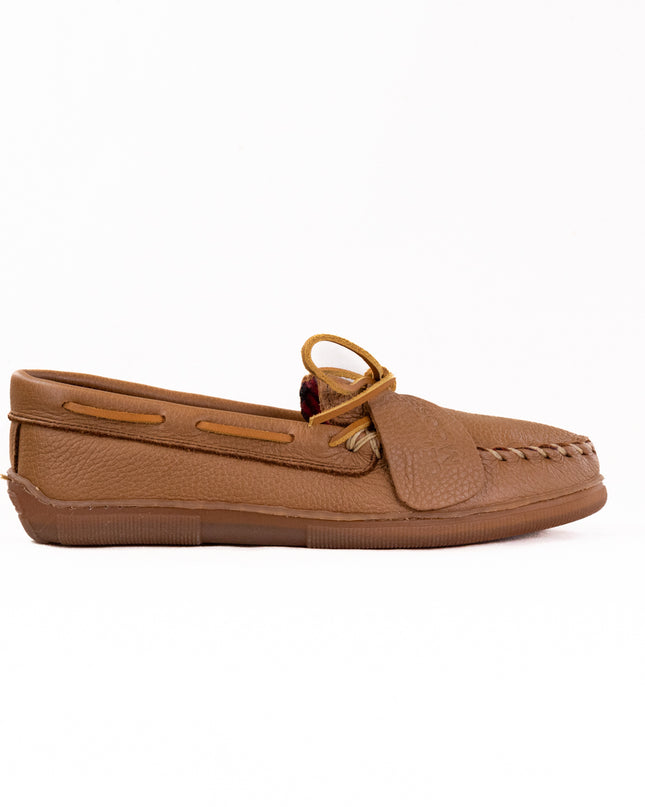 Minnetonka Moosehide Fleece Moc (Men's) - Natural Leather