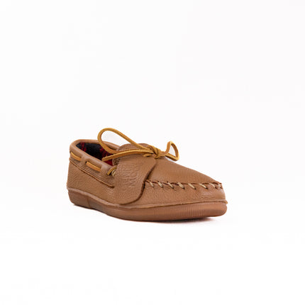 Minnetonka Moosehide Fleece Moc (Men's) - Natural Leather