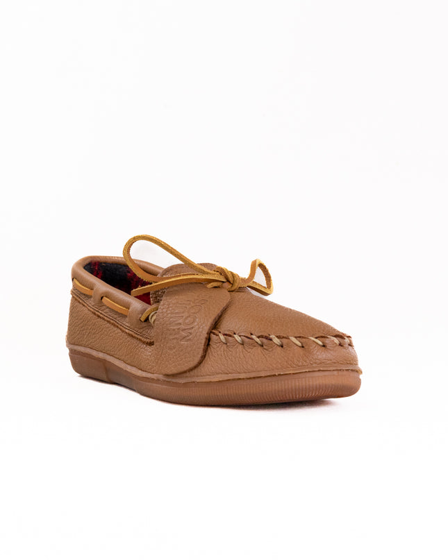 Minnetonka Moosehide Fleece Moc (Men's) - Natural Leather