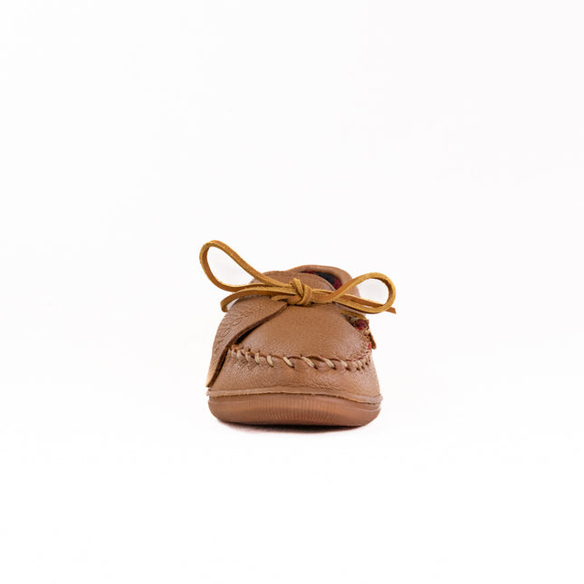 Minnetonka Moosehide Fleece Moc (Men's) - Natural Leather