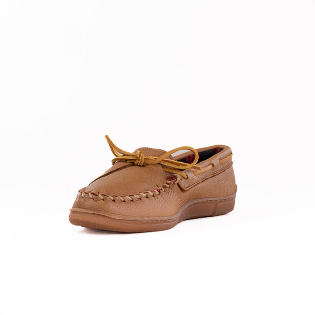 Minnetonka Moosehide Fleece Moc (Men's) - Natural Leather