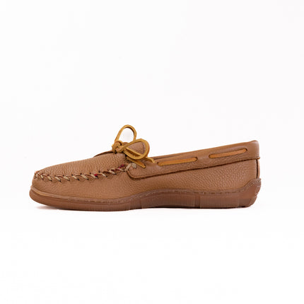 Minnetonka Moosehide Fleece Moc (Men's) - Natural Leather