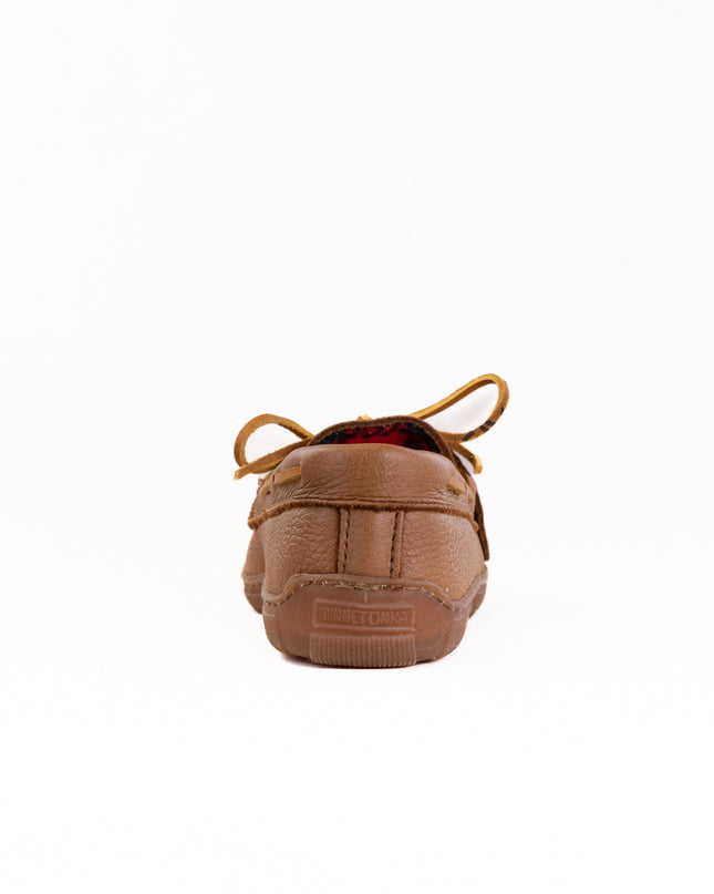 Minnetonka Moosehide Fleece Moc (Men's) - Natural Leather