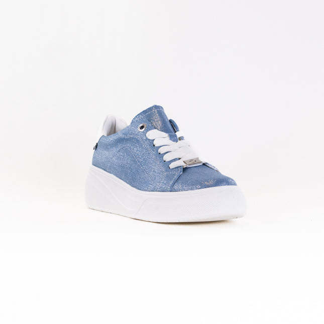 Rieker Carla W2302 Sneaker (Women's) - Jeans/Silver/Off White