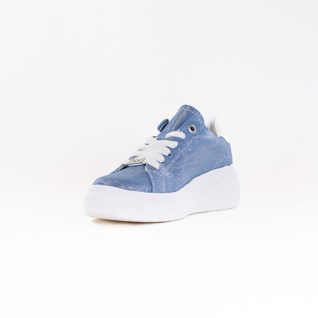 Rieker Carla W2302 Sneaker (Women's) - Jeans/Silver/Off White