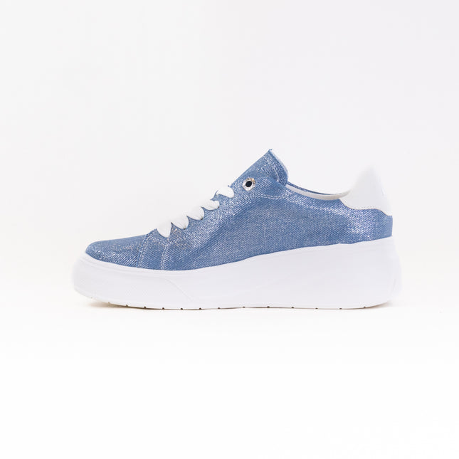 Rieker Carla W2302 Sneaker (Women's) - Jeans/Silver/Off White