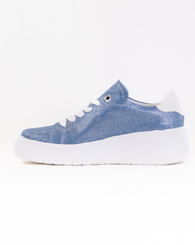 Rieker Carla W2302 Sneaker (Women's) - Jeans/Silver/Off White