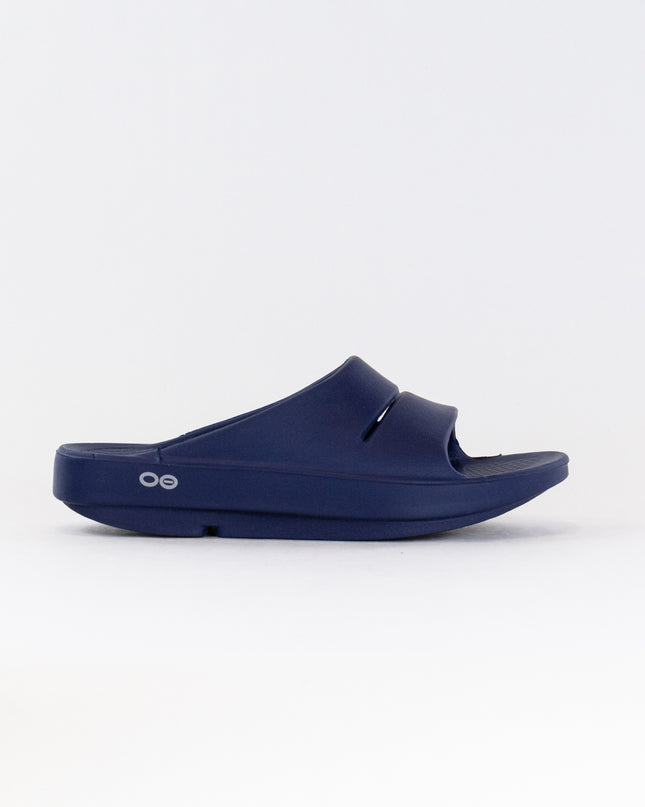OOFOS Ooahh Slide Sandal (Unisex) - Navy