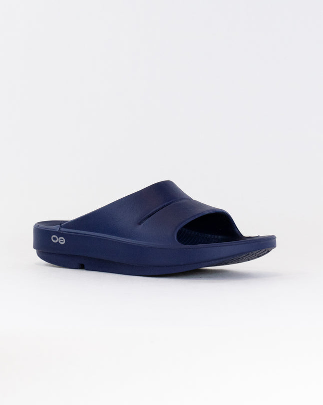 OOFOS Ooahh Slide Sandal (Unisex) - Navy