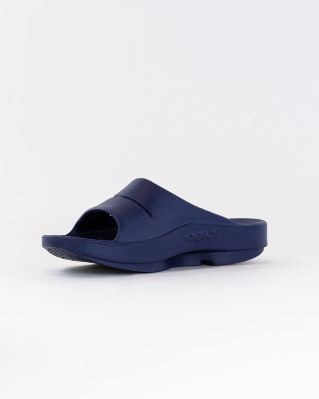 OOFOS Ooahh Slide Sandal (Unisex) - Navy
