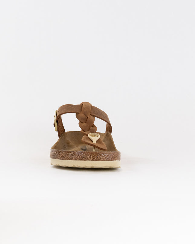 Birkenstock Gizeh Braided Oiled Leather (Women's) - Cognac