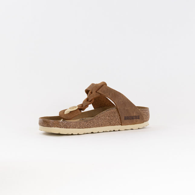 Birkenstock Gizeh Braided Oiled Leather (Women's) - Cognac