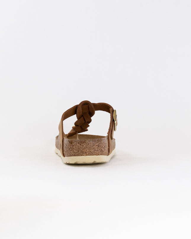 Birkenstock Gizeh Braided Oiled Leather (Women's) - Cognac