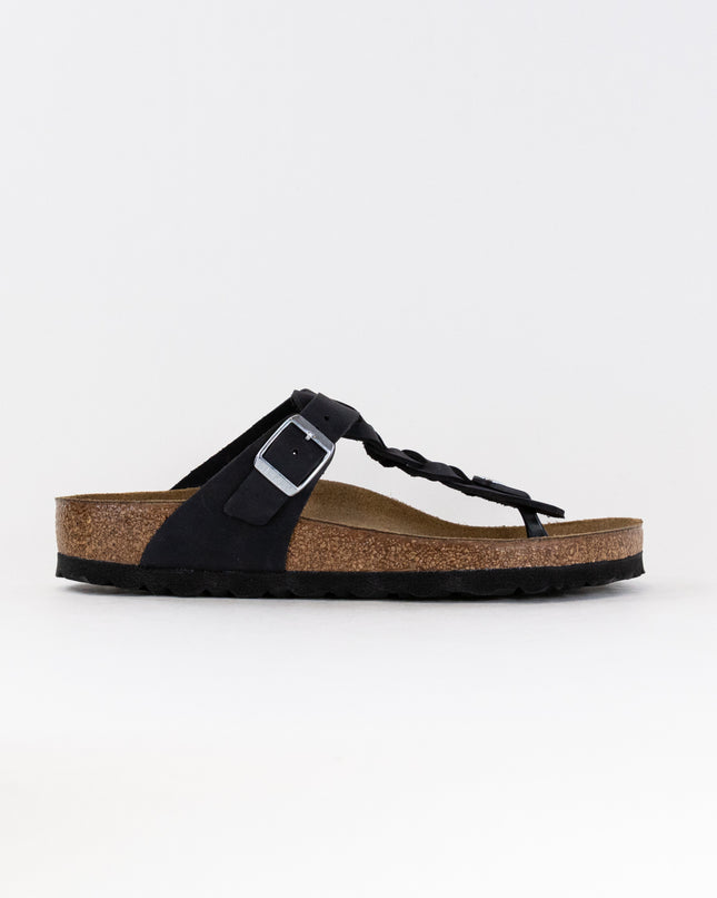 Birkenstock Gizeh Braided Oiled Leather (Women's) - Black