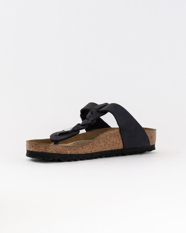 Birkenstock Gizeh Braided Oiled Leather (Women's) - Black
