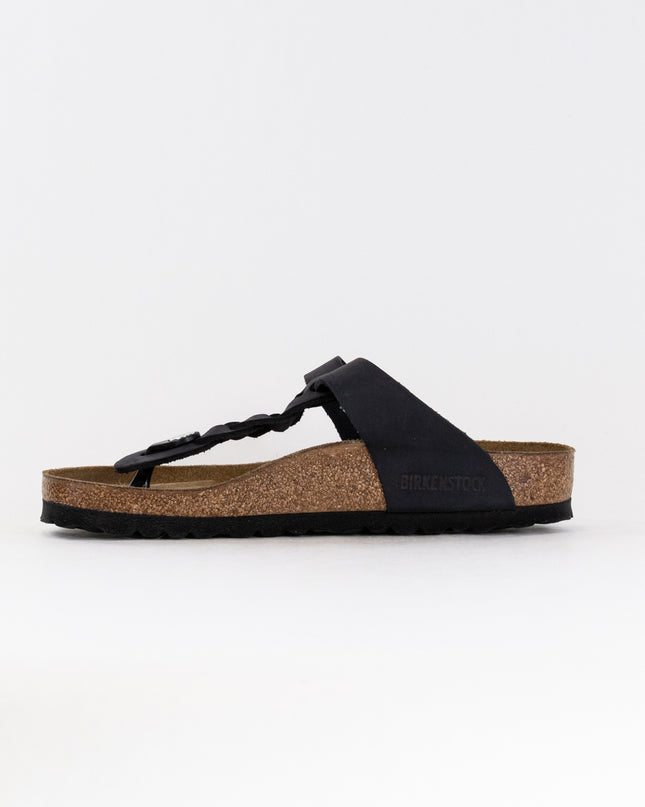 Birkenstock Gizeh Braided Oiled Leather (Women's) - Black