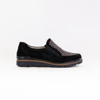 4.5 (US 7.0) / G (MEDIUM) / BLACK/LEOPARD