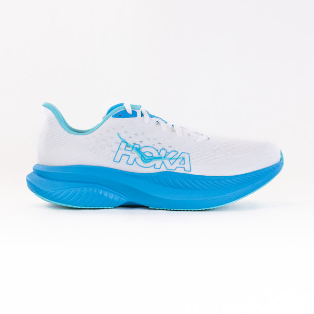 Hoka Mach 6 (Men's) -White/Skyward Blue