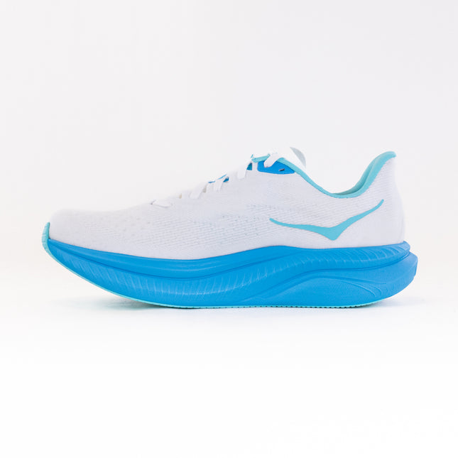 Hoka Mach 6 (Men's) -White/Skyward Blue