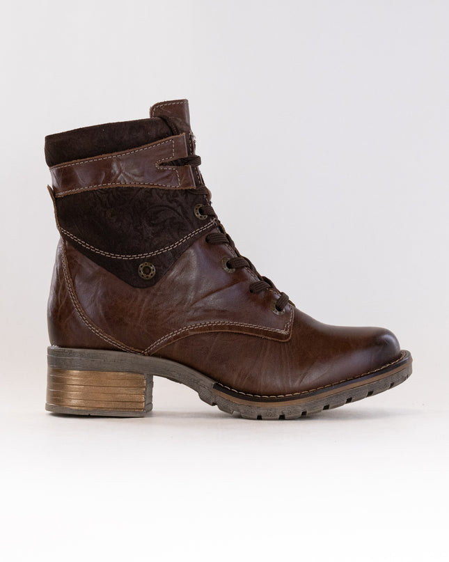 Dromedaris Kara Suede Wide (Women's) - Chocolate Print