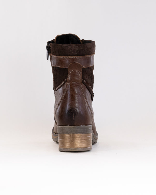 Dromedaris Kara Suede Wide (Women's) - Chocolate Print