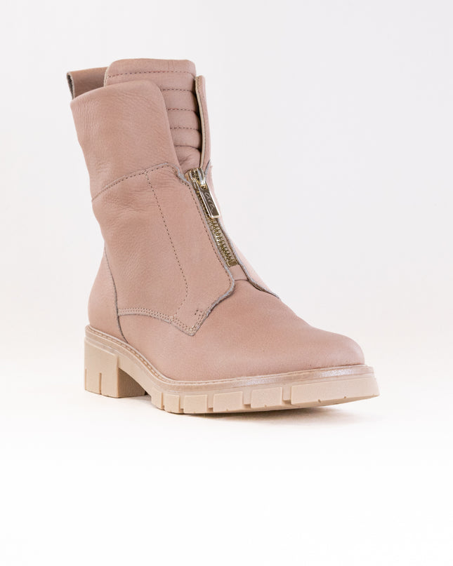 Ara Deon Lug Sole Front Zip Boot (Women's) - Nude