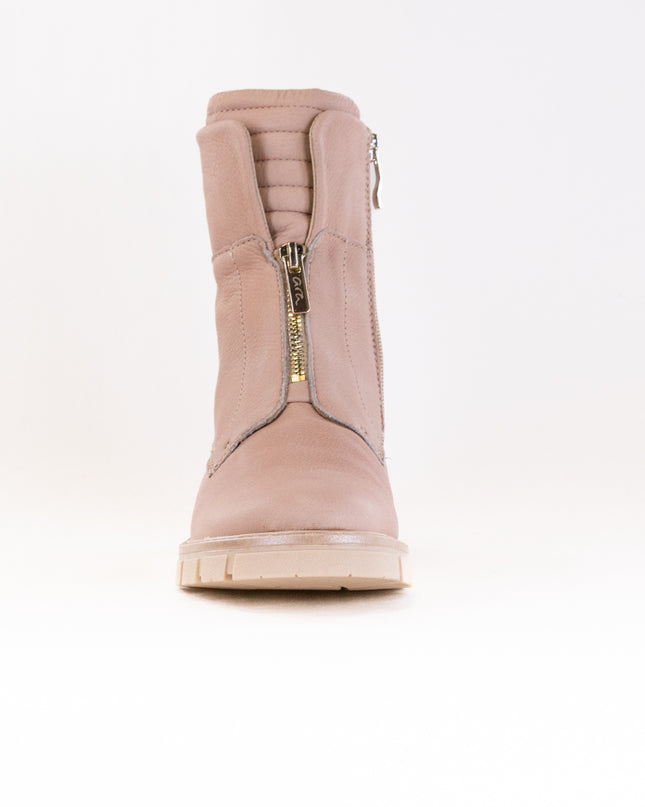 Ara Deon Lug Sole Front Zip Boot (Women's) - Nude