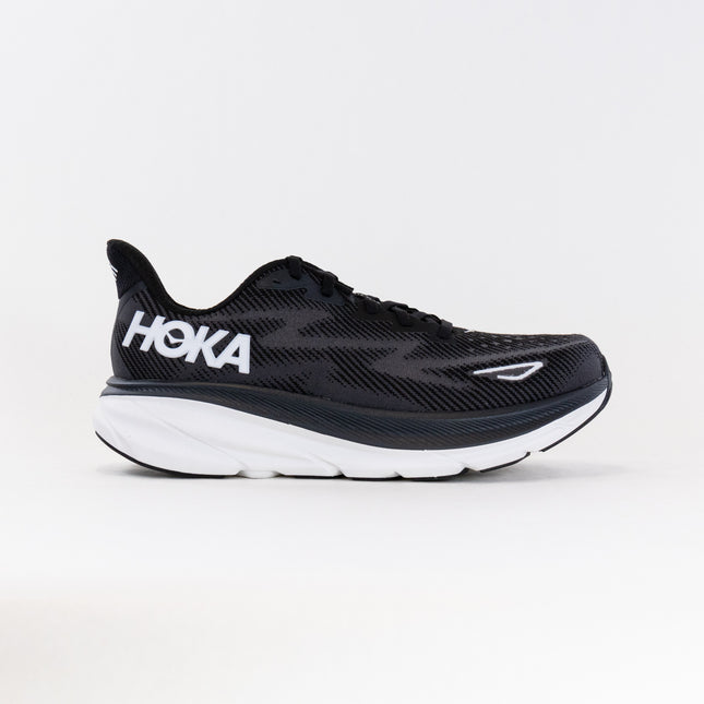 Hoka Clifton 9 Wide (Men's) - Black/White