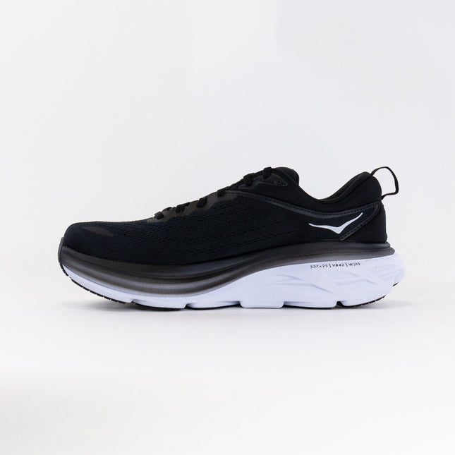 Hoka Bondi 8 (Men's) - Black/White