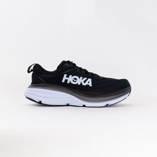 Hoka Bondi 8 Wide (Women's) - Black/White