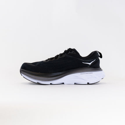 Hoka Bondi 8 Wide (Women's) - Black/White