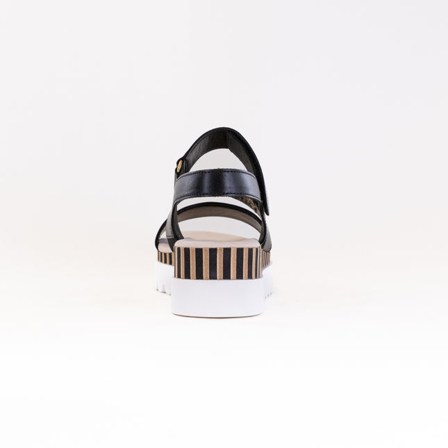 Gabor 24.660.27 Wedge Sandal (Women's) - Black Combination Leather